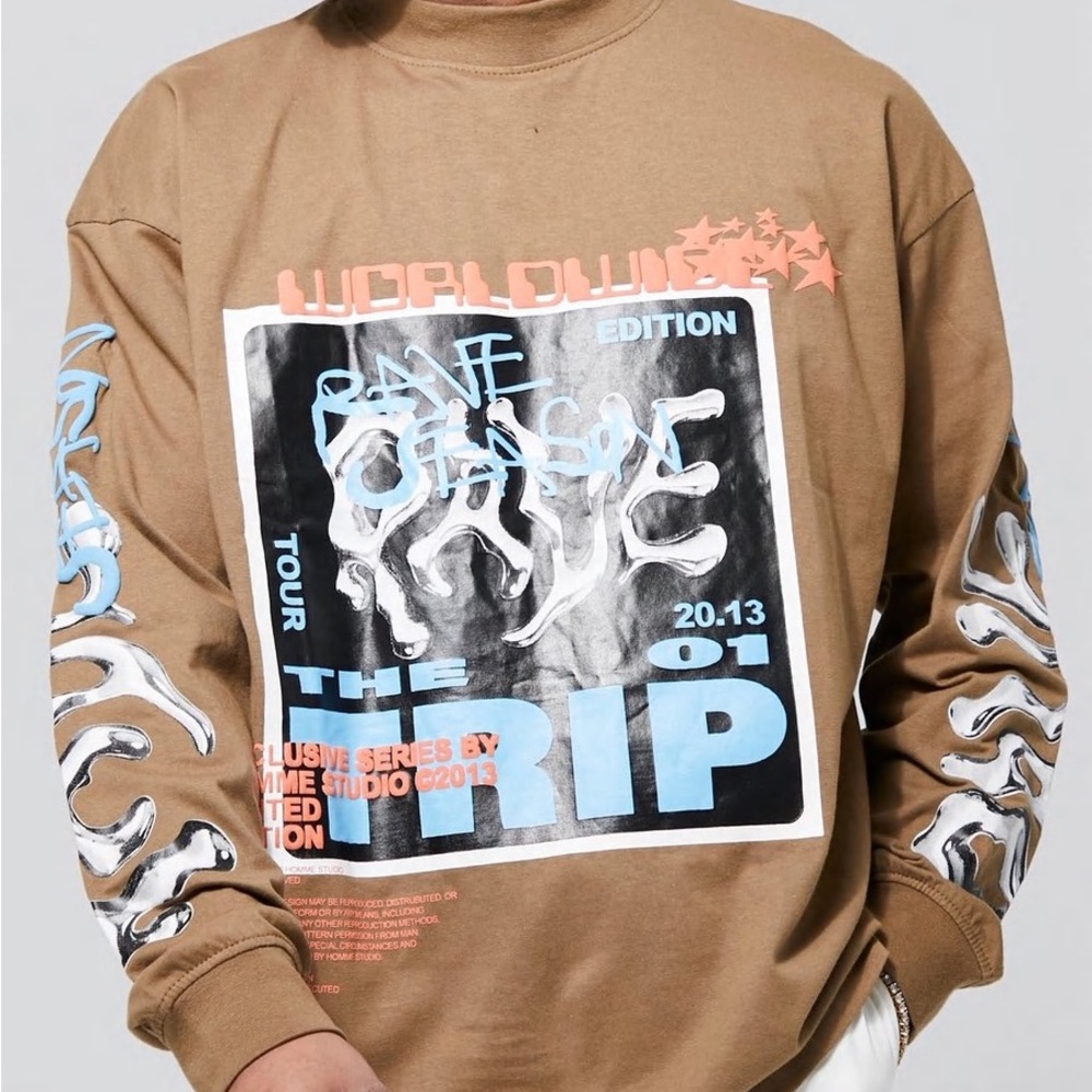 OVERSIZED HEAVY WEIGHT MULTI GRAPHIC T-SHIRT